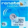 Renata 321 Pila Batteria Orologio Mercury Free Silver Oxide SR616SW Swiss 1.55V