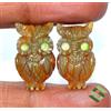 SBI Gems Coppia Intagliata Agata Naturale Gufo Bandato 21x13 mm 30.00 CTS