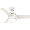 Hunter Mini Ventilatore da Soffitto 91 CM Finley Bianco Hunter Lampada con Telecomando