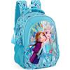 Disney Frozen Elsa e Anna, Zaino multi round 43cm 3 Tasche per scuola elementare