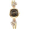 donna quarzo strass floreali con fibbia a per strappo bracciale in lega