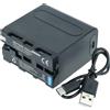 vhbw Batteria per Hitachi VM-E340 VM-E360 VM-E535LA VM-E530A VM-E360E 6000mAh 7,4V