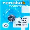 Renata 377 Pila Batteria Orologio Mercury Free Silver Oxide SR626SW Swiss 1.55V