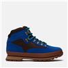 Timberland Euro Hiker Scarpe Uomo Blu Marrone Stivaletti Mid Top Lacci
