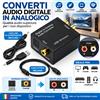 Convertitore audio digitale ottico spdif analogico RCA toslink cavos
