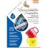 Glorex 6 1241 700 - Pellicola per Diapositive ad Acqua, 3 Pezzi di Pellicola di trasferimento A4, per la Decorazione di Vetro, Ceramica, Candele e Metallo, per Stampante Laser e fotocopiatrice