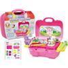 Teorema Giocattoli Teorema, Plasti Art - Playset Unicorno con Pasta Modellabile, Valigetta Gioca e Riponi, 4 Panetti da 50 g, Estrusore, Stampi, Formine, Rullo e Accessori Creativi