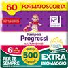 Pampers Progressi Mutandino XL, Taglia 6 (15+ kg), 60 Pannolini Bambino | Formato Scorta, Barriera Stop&Protect, Pelli Delicate, Rimozione Facile, Senza Linguette, Cambio Veloce, 500 Punti Omaggio
