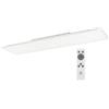 Eglo LED plafoniera ufficio Bottazzo, pannello 2450 lm con telecomando | Lampada da soffitto piatta 100x25 cm, dimmerabile, luce calda-fredda, per soggiorno e cucina, bianca