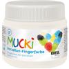 KREUL MUCKi 26301 - Pittura per le dita per porcellana, 150 ml, colore | Colore luminoso a base d'acqua per bambini dai 2 anni in su, verniciabile con pennello, spugna e dita