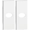 Bticino KW08 Cover Living Now da Applicare su Presa TV e Falso Polo con Uscita (Art. K4202D, K4202P14, K4202P10, K4202F, K4953), 1 Modulo, Colore Bianco (Confezione da 2)