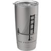 Ponte del Golden Gate per i fan di San F San Francisco Golden Gate Bridge Vintage Skyline California Bicchiere termico in acciaio inox doppia parete