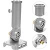 Wall Mounted Iron Flagpole Bracket Silver Adjustable Outdoor Use