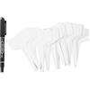 White Reusable Plastic T-Type Plant Tags Durable Garden Name Cards