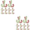 20Pcs High Brightness Rhinestone Christmas Candy Cane Craft Patches for Ornament