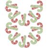 Reusable Rhinestone Candy Cane Christmas Applique Patch Set for Crafts