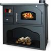 Megashopitalia Stufa a Legna Cucina a Legna con Forno in Acciaio Verona 5,9 - 10 kW con Piastra