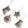 4Pcs Xmas Tree Hanging Ornaments Reusable Christmas Essential Assorted Colors
