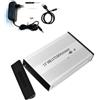 CASE BOX HDD ESTERNO PER HARD DISK 3.5 SATA USB 3.0 ALLUMINIO ALIMENTATORE