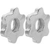 Durable Silver Barbell Nut Reusable Dumbbell Nut for Secure Weight Plate Locking