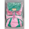 ZAINO SCUOLA + PORTACHIAVI RIVISTA CIOè ROSA VERDE NEW VINTAGE CIOE' CARTELLA