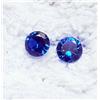 Gemma Sciolta Forma Rotonda Zaffiro Blu 5x5 Mm Paio ~Regalo Gratuito RB10