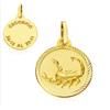 FMF Pendente Oro 18K 750 Mls. Medaglia Oroscopo 20 Mm 2,60 Grammi. Scorpione