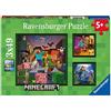 Ravensburger, Minecraft, 3x49 Pezzi, Puzzle per Bambini, Età Consigliata