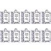 Silver Alloy DIY Pendant 3D Book Shape Durable Jewelry Making Charms
