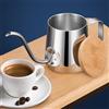Lightweight Stainless Steel Handheld Coffee Kettle Silver for Storage
