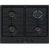 BOSCH PIANO COTTURA 4 FUOCHI GAS NERO CON SICURGAS PGP6B6K80
