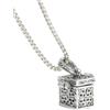 Alloy Dog Ashes Necklace Cremation Jewelry Silver Urn Pendant for Pet Memorial