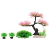 Durable Red Aquarium Plant Decor Compact Fish Tank Underwater Tree Decoration