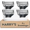 Harry's Lame per rasoio da uomo: 4 lame di ricambio con rifinitore di precisione