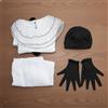 Costume Da Clown Pierrot Cosplay Bianco E Nero Costume Da Clown Pierrot