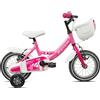 Legnano Mountain Bike acciaio ( 1 vel ) 12" con rotelle BIMBA Pink Fucsia Glossy 26L990