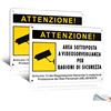 Goodvia Cartello di Videosorveglianza in Alluminio per Condominio 20x15cm