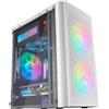 Mars Gaming MC300W Case PC Micro ATX Vetro Temperato MESH Frontale 3x Ventole