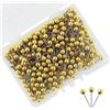 AMANDELIZABE04900 250 pezzi aghi per carte, puntine da disegno, spilli con testa oro rosa,