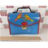 CARTELLA asilo MUNARI ZAINO SCUOLA birds porta merenda AZZURRA NEW VINTAGE