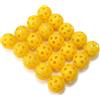 20Pcs Golf Practice Balls Yellow Plastic Air Flow Hollow
