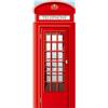 London Telephone Box 3D Door Sticker Reusable Red Self Adhesive Decal