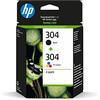 ‎HP HP 304 Nero e Tricromia, 3JB05AE, Confezione da 2 Cartucce Originali, Compatibil