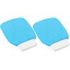 2Pcs Durable Shower Mittens Black Korean Exfoliating Glove for Body Scrubbing