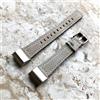 NICKSTON Grigio Colore Morbido Cinturino IN Pelle Con Bianco Cuciture per Fitbit Charge 2