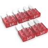 AUPROTEC Micro 2 Auto Fusibili Tipo Lama Standard Mikroto II 10A Rosso 5 Pezzo