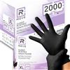 R MOVE 2000 guanti in Nitrile XL Neri senza polvere, senza lattice, ipoallergenici, guanti per Estetisti, Tatuatori, Ambiti Medici, Manipolazione degli Alimenti guanti monouso