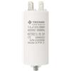 TECNID Condensatore permanente per motori elettrici 14µF 450V. Dado M8. Condensatore di potenza. Il condensatore di spunto è in un contenitore cilindrico in polipropilene. Collegamento elettrico:4 terminali