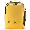 Nava Explorer Zaino organizzato 2 comparti con tasche e fibbie di sicurezza - 42 x 30 x 15 cm - per Pc/Mac e Tablet - Giallo Sole