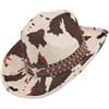 W WIDMANN MILANO Party Fashion - Cappello da cowboy con motivo a mucche | Cappello western Montana da donna e da uomo come accessorio per costumi di Carnevale, feste western e feste a tema